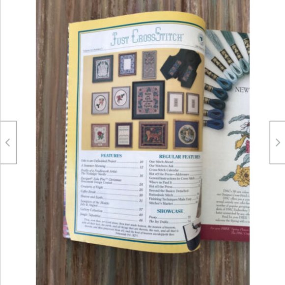 Just Cross Stitch Magazine May/June 1988 & Jul/Aug 1995 Cat Dove Sampler Pattern - Picture 4 of 6